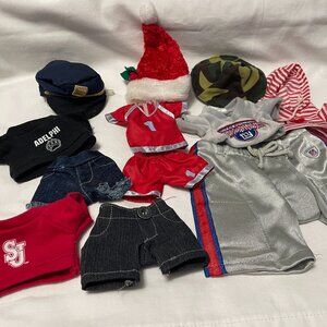 Stuffed Animal Clothing Lot of 12 Random Items Build a Bear, Smallfry & More